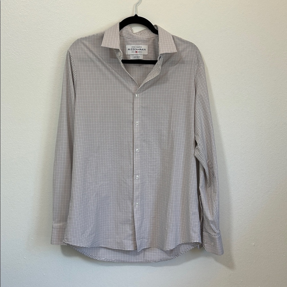 Mizzen+Main White Blue Pink Leeward Collection Shirt